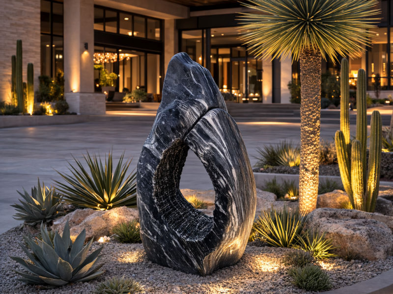Dark Marble Sulptures